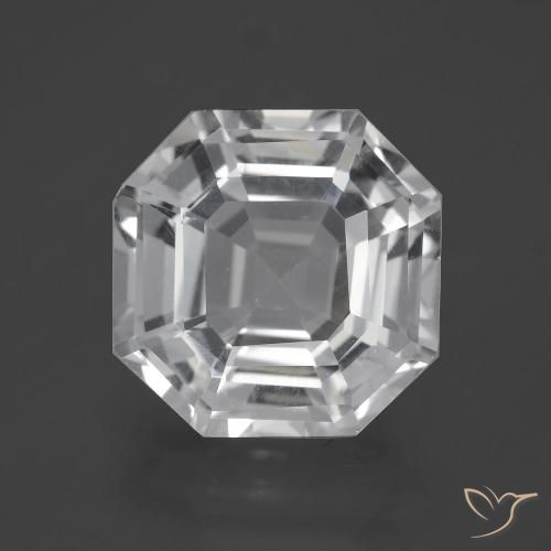 10.26ct Natural Blanco claro Cuarzo, corte esmeralda, VVS