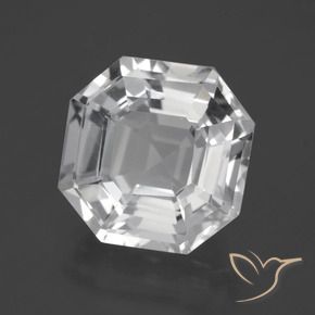Cuarzo Blanco claro natural de 10.26 ct, Corte Octágono / Esmeralda, VVS