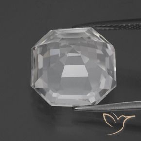 Cuarzo Blanco claro natural de 10.26 ct, Corte Octágono / Esmeralda, VVS