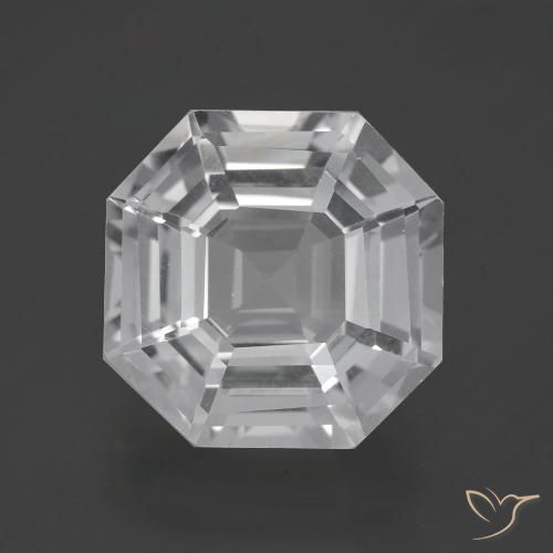 10.02ct Natural Blanco claro Cuarzo, corte esmeralda, VVS