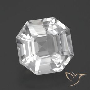 Cuarzo Blanco claro natural de 10.02 ct, Corte Octágono / Esmeralda, VVS