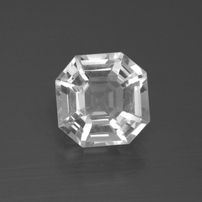 Cuarzo Blanco natural de 3.41 ct, corte esmeralda, VVS