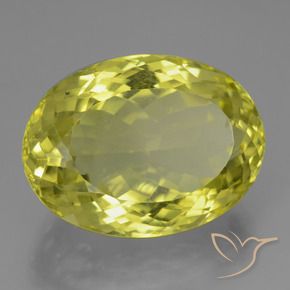 Cuarzo Amarillo medio natural de 24.36 ct, Ovalada, VVS