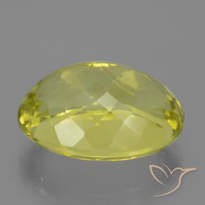 Cuarzo Amarillo medio natural de 24.36 ct, Ovalada, VVS