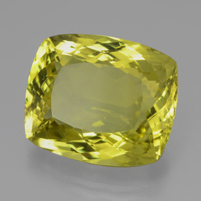 Cuarzo amarillo natural de 22,46 ct, corte cojín, VVS