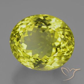 Cuarzo Amarillo medio natural de 26.94 ct, Ovalada, VVS