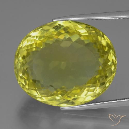 30.47ct Natural Amarillo medio Cuarzo, Ovalada, VVS