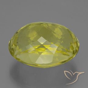 Cuarzo Amarillo medio natural de 30.47 ct, Ovalada, VVS