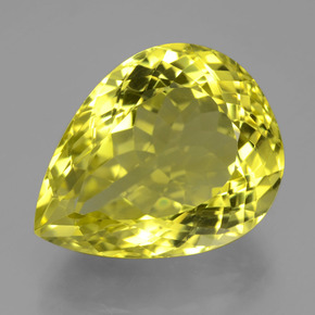Cuarzo Limón natural de 23.77 ct, En forma de pera, VVS