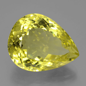 Cuarzo Limón natural de 23.77 ct, En forma de pera, VVS
