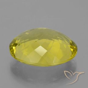 Cuarzo Amarillo medio natural de 24.07 ct, Ovalada, VVS