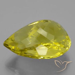 Cuarzo Amarillo medio natural de 40.47 ct, En forma de pera, VVS