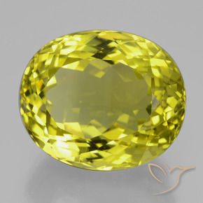 Cuarzo Amarillo medio natural de 37.71 ct, Ovalada, VVS