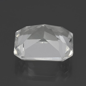 Cuarzo blanco natural de 10,38 ct, corte esmeralda, VVS