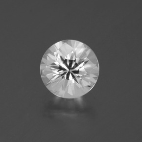 Cuarzo Blanco natural de 1.35 ct, Corte Redondo, VVS-VS