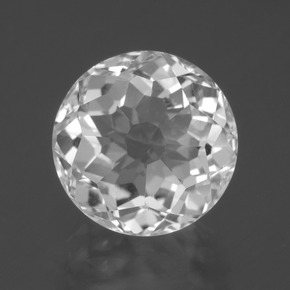 Cuarzo Blanco natural de 7.95 ct, Corte Redondo, VVS-VS