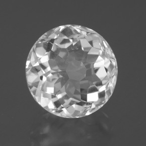 Cuarzo Blanco natural de 7.95 ct, Corte Redondo, VVS-VS