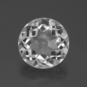 Cuarzo Blanco natural de 5.22 ct, Corte Redondo, VVS