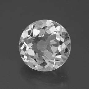 Cuarzo Blanco natural de 5.22 ct, Corte Redondo, VVS