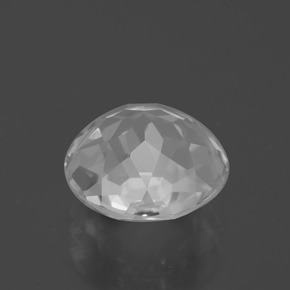 Cuarzo Blanco natural de 5.22 ct, Corte Redondo, VVS
