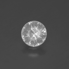 Cuarzo Blanco natural de 0.78 ct, Corte Redondo, VS