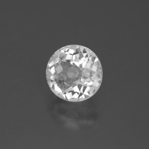 Cuarzo blanco natural de 1,84 ct, corte redondo, VS