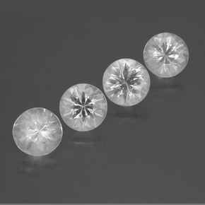 Gemas de Cuarzo Blanco natural de  ct, Corte Redondo, VVS-VS