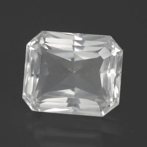 Cuarzo blanco natural de 7,54 ct, corte esmeralda, VS