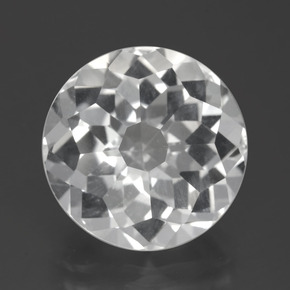 Cuarzo Blanco natural de 13.64 ct, Corte Redondo, VVS