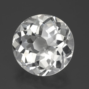 Cuarzo Blanco natural de 13.64 ct, Corte Redondo, VVS