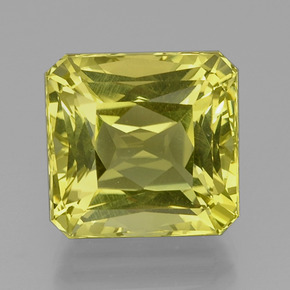 Cuarzo amarillo natural de 20,22 ct, corte esmeralda, VVS