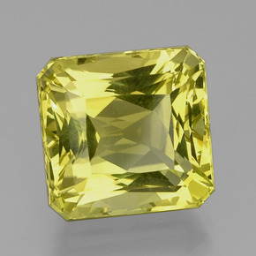 Cuarzo amarillo natural de 20,22 ct, corte esmeralda, VVS