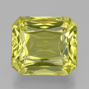 Cuarzo amarillo natural de 21,23 ct, corte esmeralda, VVS