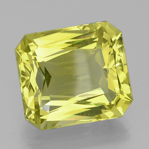 Cuarzo amarillo natural de 21,23 ct, corte esmeralda, VVS