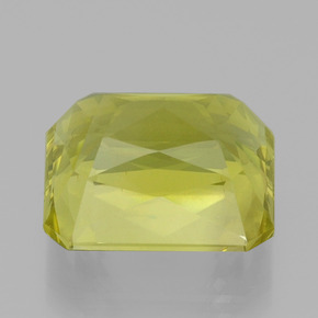 Cuarzo amarillo natural de 21,23 ct, corte esmeralda, VVS