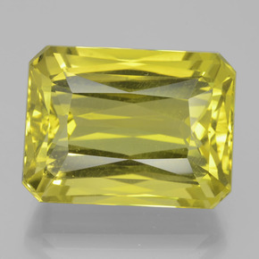 Cuarzo amarillo natural de 27,44 ct, corte esmeralda, VVS-VS