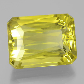 Cuarzo amarillo natural de 27,44 ct, corte esmeralda, VVS-VS