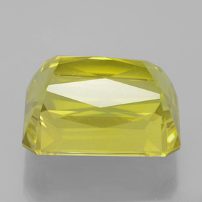 Cuarzo amarillo natural de 27,44 ct, corte esmeralda, VVS-VS