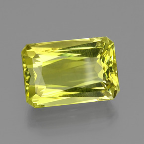 Cuarzo Amarillo limón natural de 22.60 ct, corte esmeralda, VVS-VS