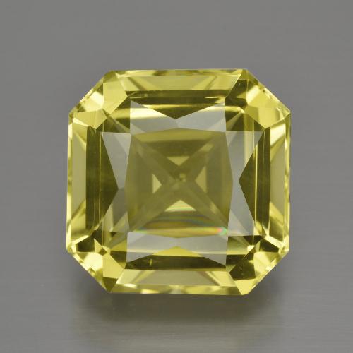 Cuarzo Amarillo medio natural de 9.86 ct, corte esmeralda, VVS-VS