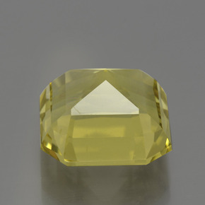 Cuarzo Amarillo medio natural de 9.86 ct, corte esmeralda, VVS-VS