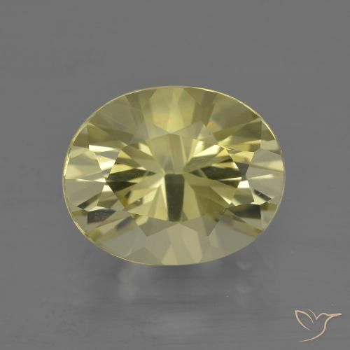 4.27ct Natural Amarillo pálido Cuarzo, Ovalada, VVS