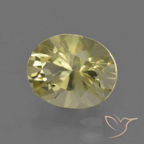 Cuarzo Amarillo pálido natural de 4.27 ct, Ovalada, VVS
