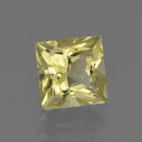 Cuarzo amarillo natural de 3,82 ct, cuadrado, VVS