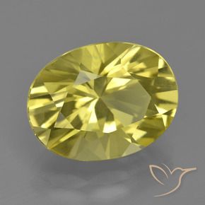 Cuarzo Amarillo claro natural de 6.43 ct, Ovalada, VVS-VS