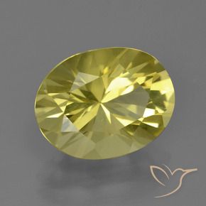 Cuarzo Amarillo medio natural de 5.19 ct, Ovalada, VVS-VS