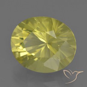 Cuarzo Amarillo medio natural de 10.74 ct, Ovalada, VVS-VS