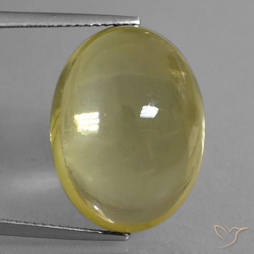 23.91ct Natural Amarillo-dorado claro Cuarzo, Ovalada, Transparente