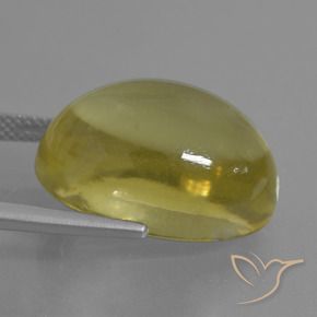 Cuarzo Amarillo-dorado claro natural de 23.91 ct, Ovalada, Transparente