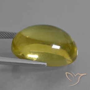 Cuarzo Amarillo claro natural de 26.79 ct, Ovalada, Transparente